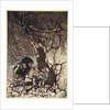 Mime howling 'Ohe! Ohe! Oh! Oh!' by Arthur Rackham