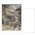 Fricka approaches in anger by Arthur Rackham