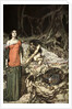 The wooing of Grimhilde, the mother of Hagen by Arthur Rackham