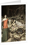 The wooing of Grimhilde, the mother of Hagen by Arthur Rackham