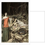 The wooing of Grimhilde, the mother of Hagen by Arthur Rackham