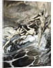 The Rhine Maidens obtain possession of the ring and bear it off in triumph by Arthur Rackham