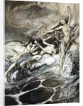 The Rhine Maidens obtain possession of the ring and bear it off in triumph by Arthur Rackham