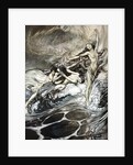 The Rhine Maidens obtain possession of the ring and bear it off in triumph by Arthur Rackham