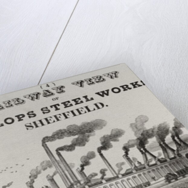 Advertisement for Railway View of Cyclops Steel Works by Unknown