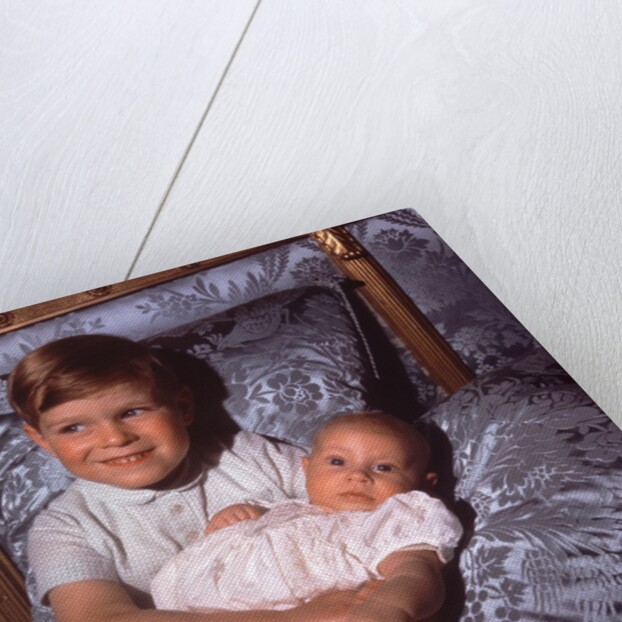 Prince Andrew holding Prince Edward by Cecil Beaton
