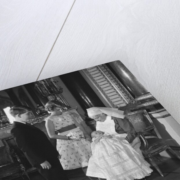 Prince Charles, Princess Anne, Prince Andrew and their nurse by Cecil Beaton