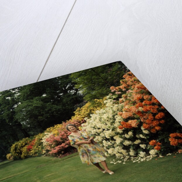 Queen Elizabeth, The Queen Mother in the gardens at Windsor Great Park by Cecil Beaton