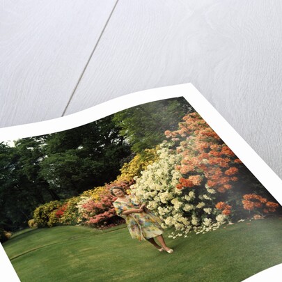 Queen Elizabeth, The Queen Mother in the gardens at Windsor Great Park by Cecil Beaton