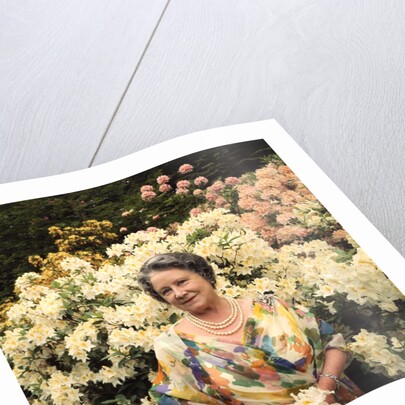 Queen Elizabeth, The Queen Mother in the gardens at Windsor Great Park by Cecil Beaton
