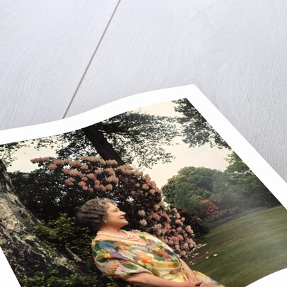 Queen Elizabeth, The Queen Mother in the gardens at Windsor Great Park by Cecil Beaton