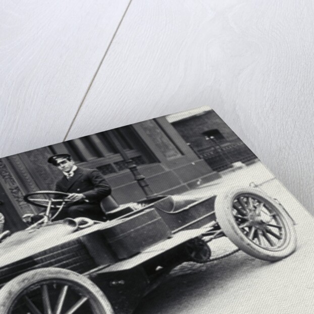 Montague Graham White at the wheel of Wolseley racing car by Lafayette Portrait Studios