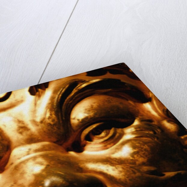 Gilt bronze mask by Stuart Cox