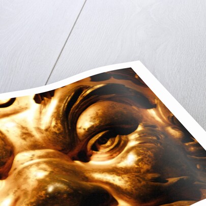 Gilt bronze mask by Stuart Cox