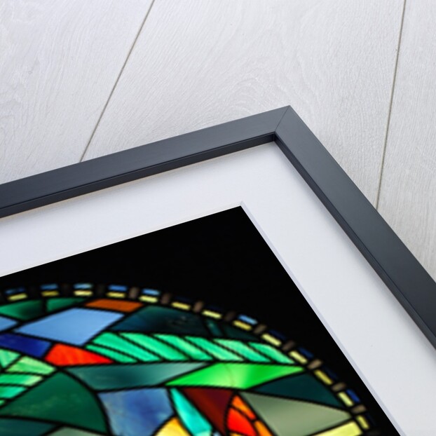 Stained glass window in the 20th century Gallery in the V&A Museum by Stuart Cox
