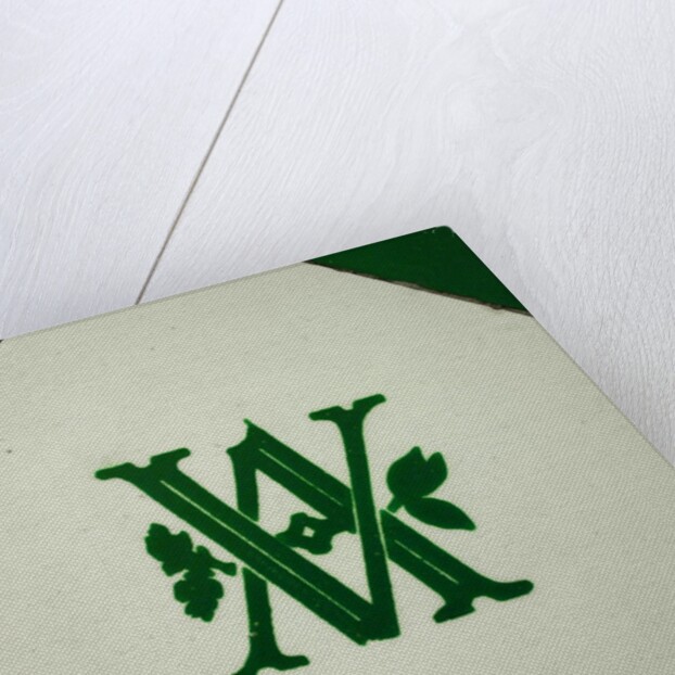 V&A logo on an interior wall of the Royal Toilets in the V&A Museum by Stuart Cox