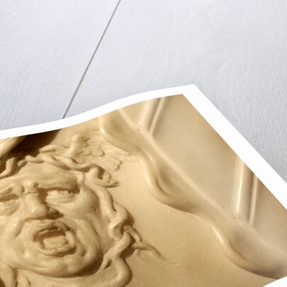 Detail from the bust of Oliver Cromwell by Stuart Cox