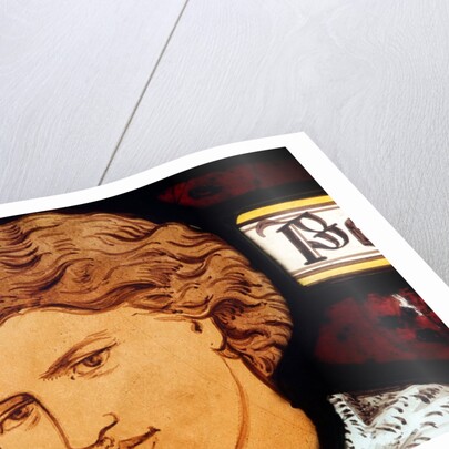 Panel depicting a young man by Stuart Cox
