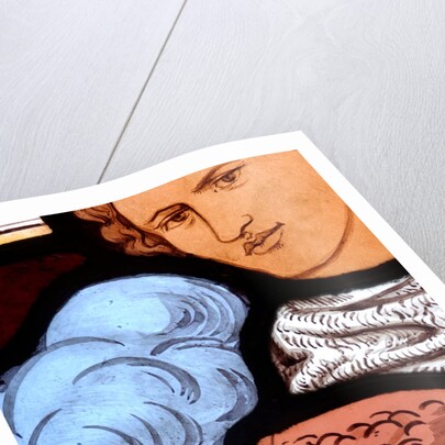 Panel depicting a young man by Stuart Cox