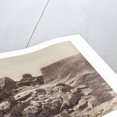 General view of rocks and monolith by Felice Beato