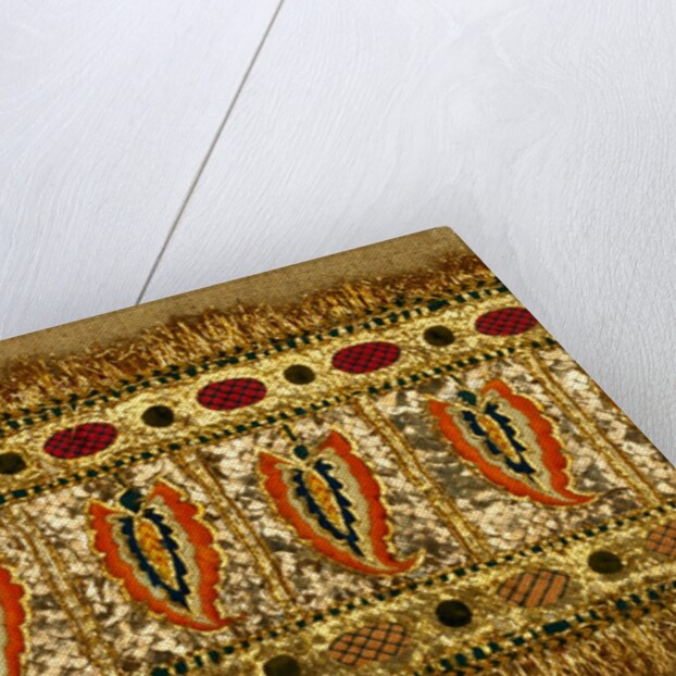 Turban band, detail by Anonymous
