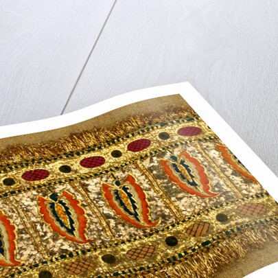 Turban band, detail by Anonymous