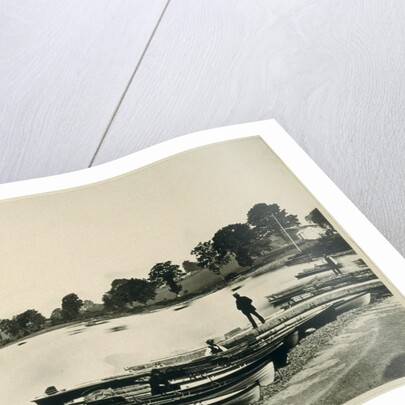 Boats on the shingle by Samuel Bourne