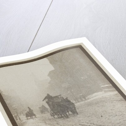 Street Scene with Snow by Anonymous