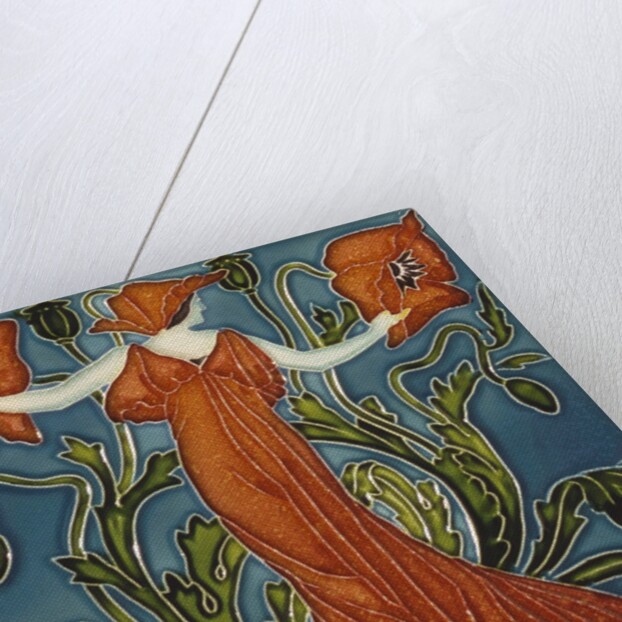 Poppy tile by Walter Crane