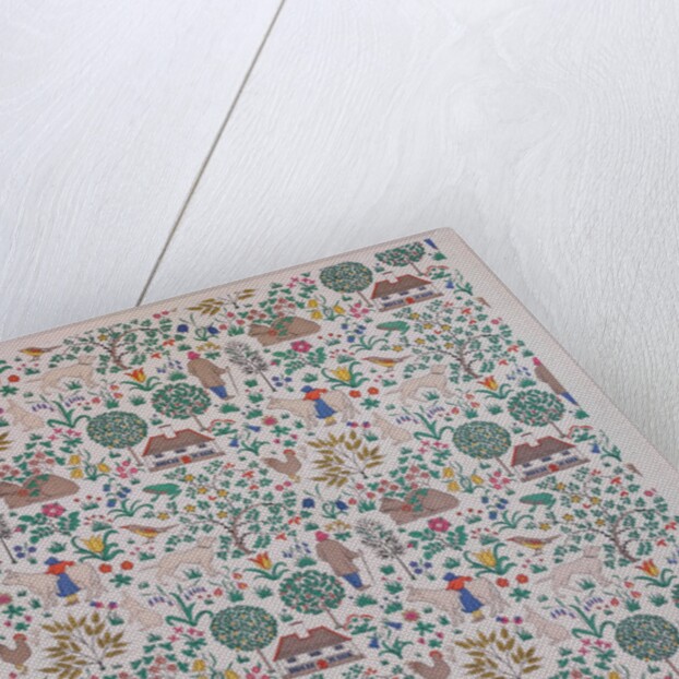 The House that Jack Built furnishing fabric by Charles Francis Annesley Voysey