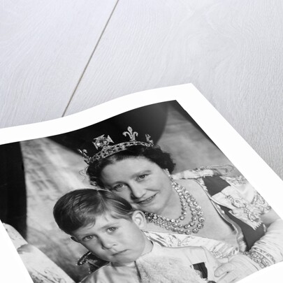 Queen Elizabeth, The Queen Mother, with Prince Charles by Cecil Beaton