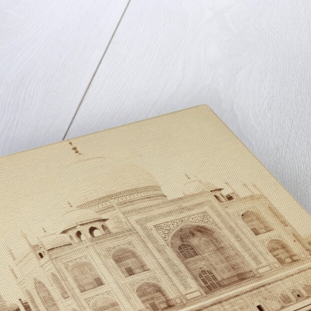 The Taj Mahal from the corner of the Quadrangle in Agra by Samuel Bourne