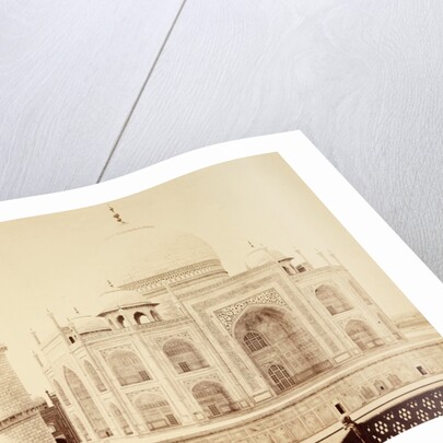 The Taj Mahal from the corner of the Quadrangle in Agra by Samuel Bourne