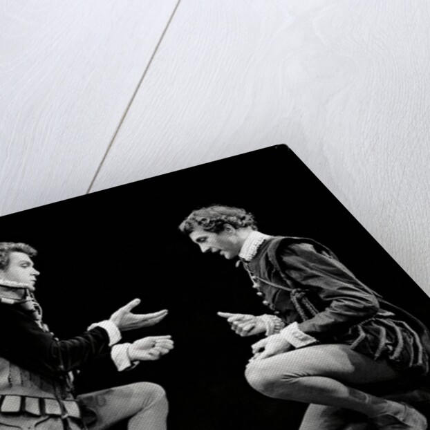 John Stride and Edward Petherbridge in Tom Stoppard's Rosencrantz and Guildenstern Are Dead at Old Vic Theatre by Anthony Crickmay
