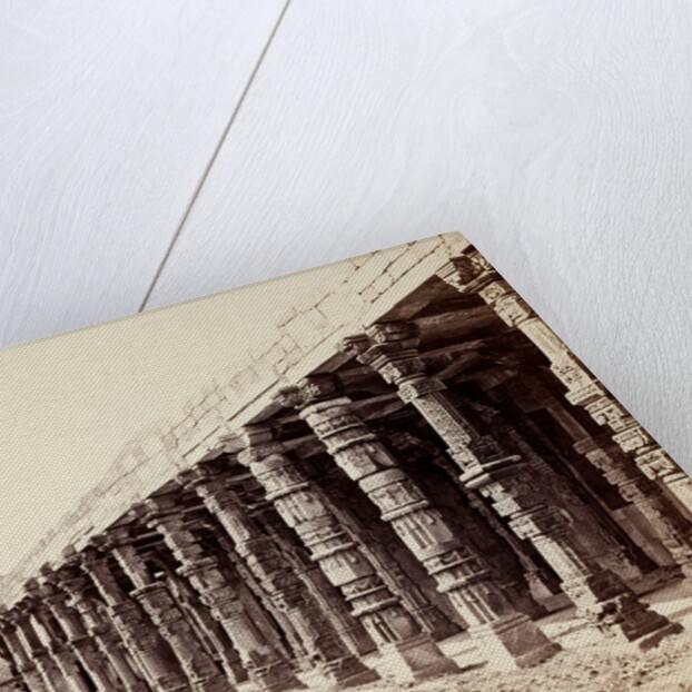 Colonnade of Hindoo Pillars at the Kutub by Samuel Bourne