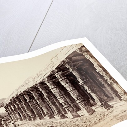 Colonnade of Hindoo Pillars at the Kutub by Samuel Bourne