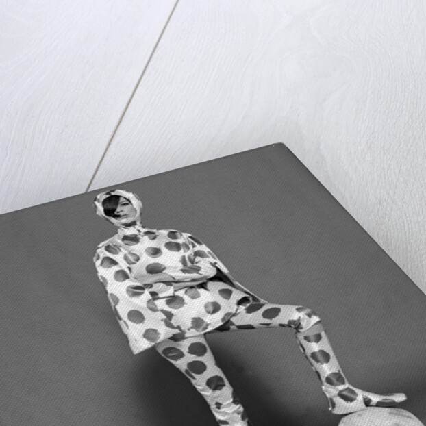 Ungaro spotted outfit with ball by John French