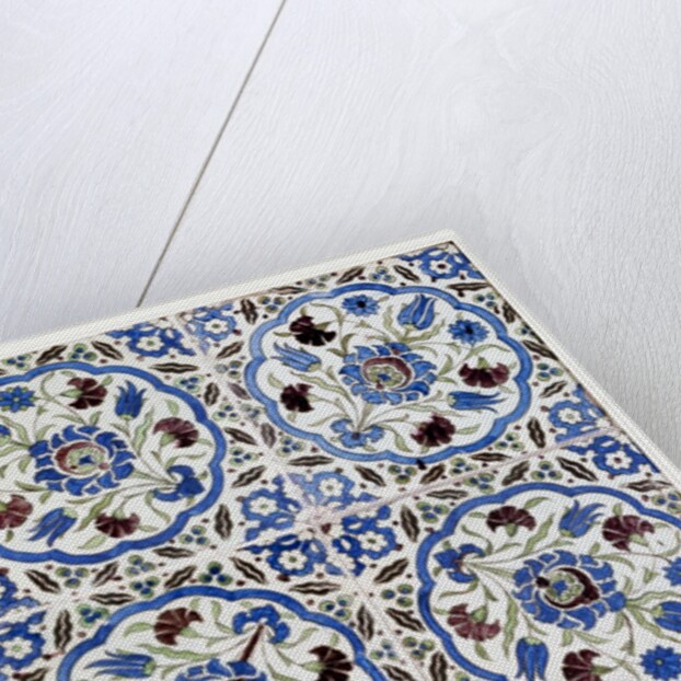 Panel of six tiles by Unknown