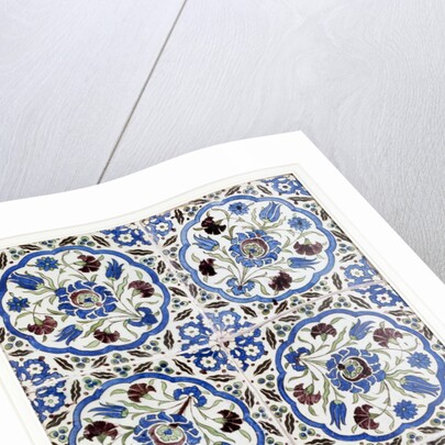 Panel of six tiles by Unknown