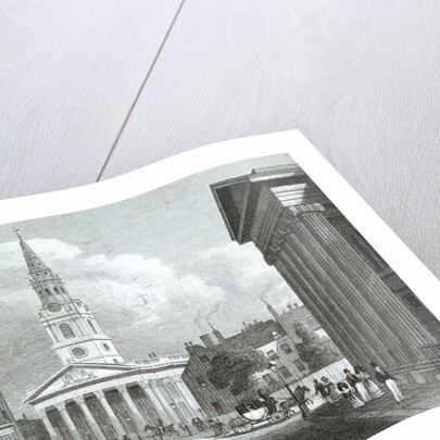 The New Opening to St.Martin's Church from Pall Mall East by Thomas O. Shepherd