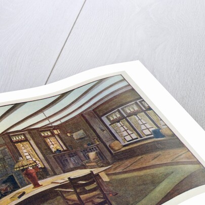 A Craftsman House depicting a living room by unknown