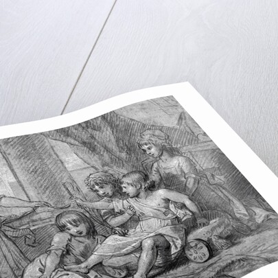 Study for a portrait of five of the children of King George III by Benjamin West