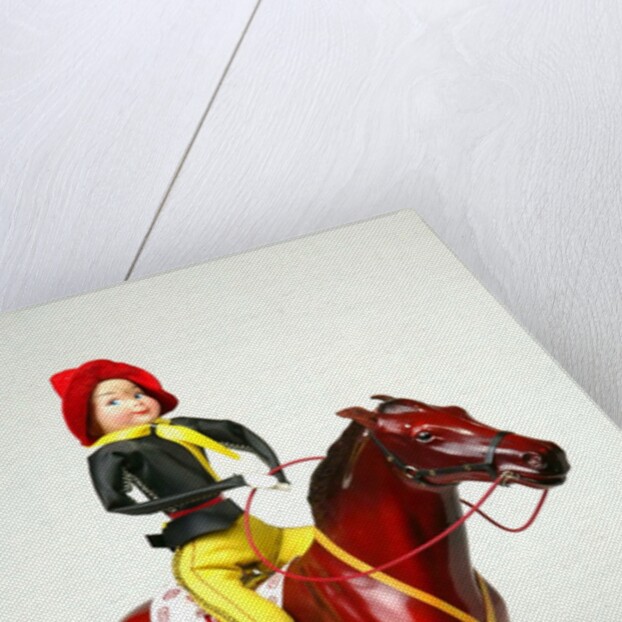 Clockwork horse and cowgirl rider by Quercetti