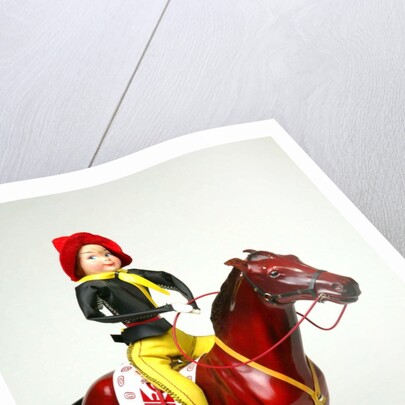 Clockwork horse and cowgirl rider by Quercetti