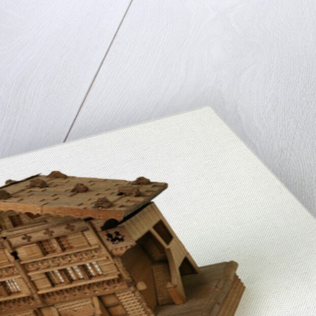 Musical box in the shape of a Swiss chalet by Unknown