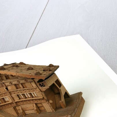 Musical box in the shape of a Swiss chalet by Unknown