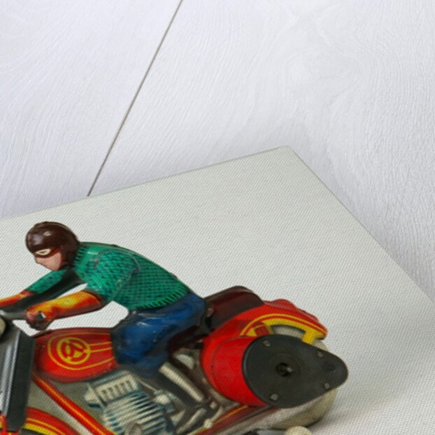 Clockwork toy motorcycle by Unknown