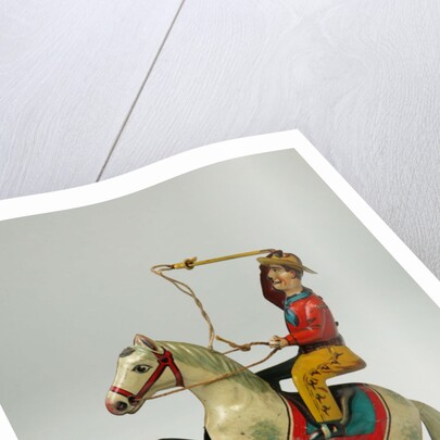 Clockwork toy horse and cowboy by Keim & Co.