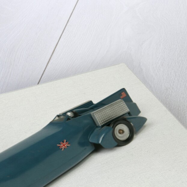 Clockwork toy racing car by Kingsbury Manufacturing Co