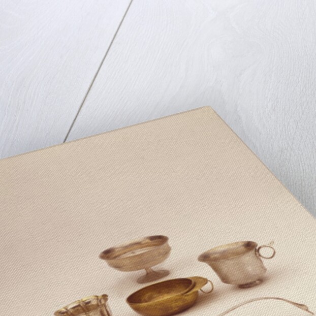 Four Wine Cups and Ladle by Unknown